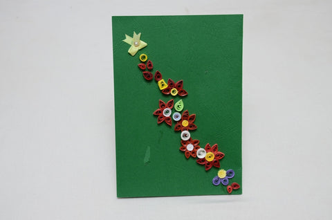 Green Card with Quilling Design